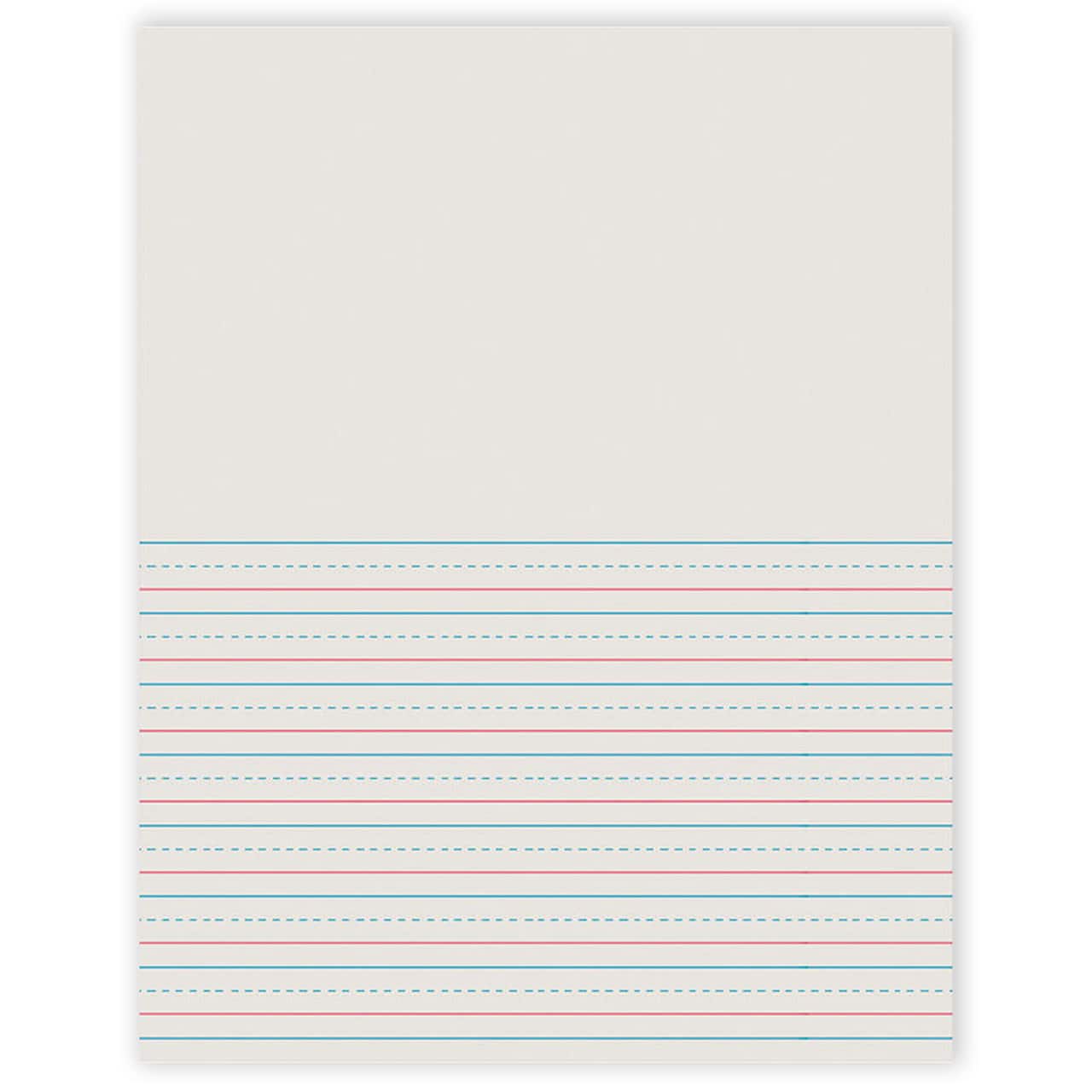 Pacon® White 1/2" Short Ruled Newsprint Storybook Paper, 5 Packs